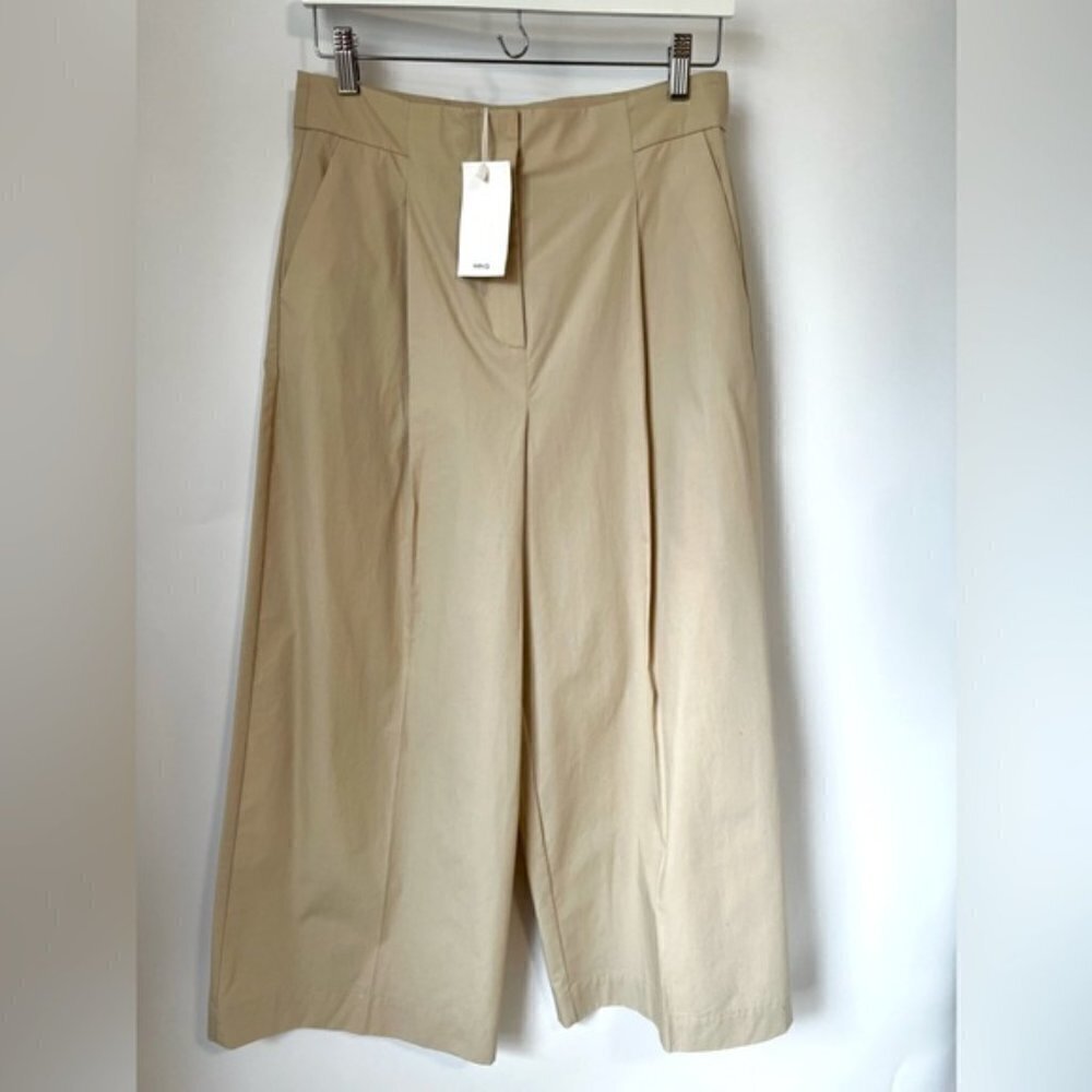 Mango Pope Classic Pants, Women - Beige. Size: 6 (US). NWT